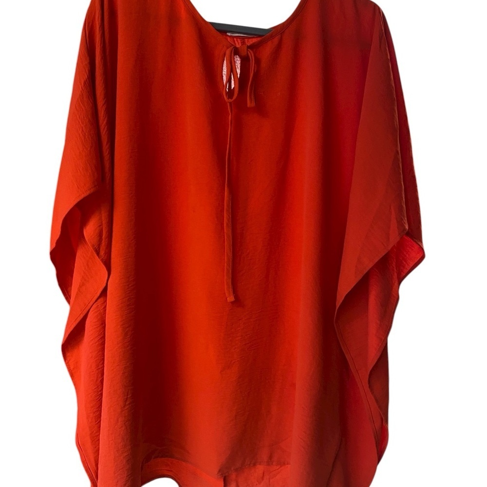 Cotton Bleu orange batwing blouse